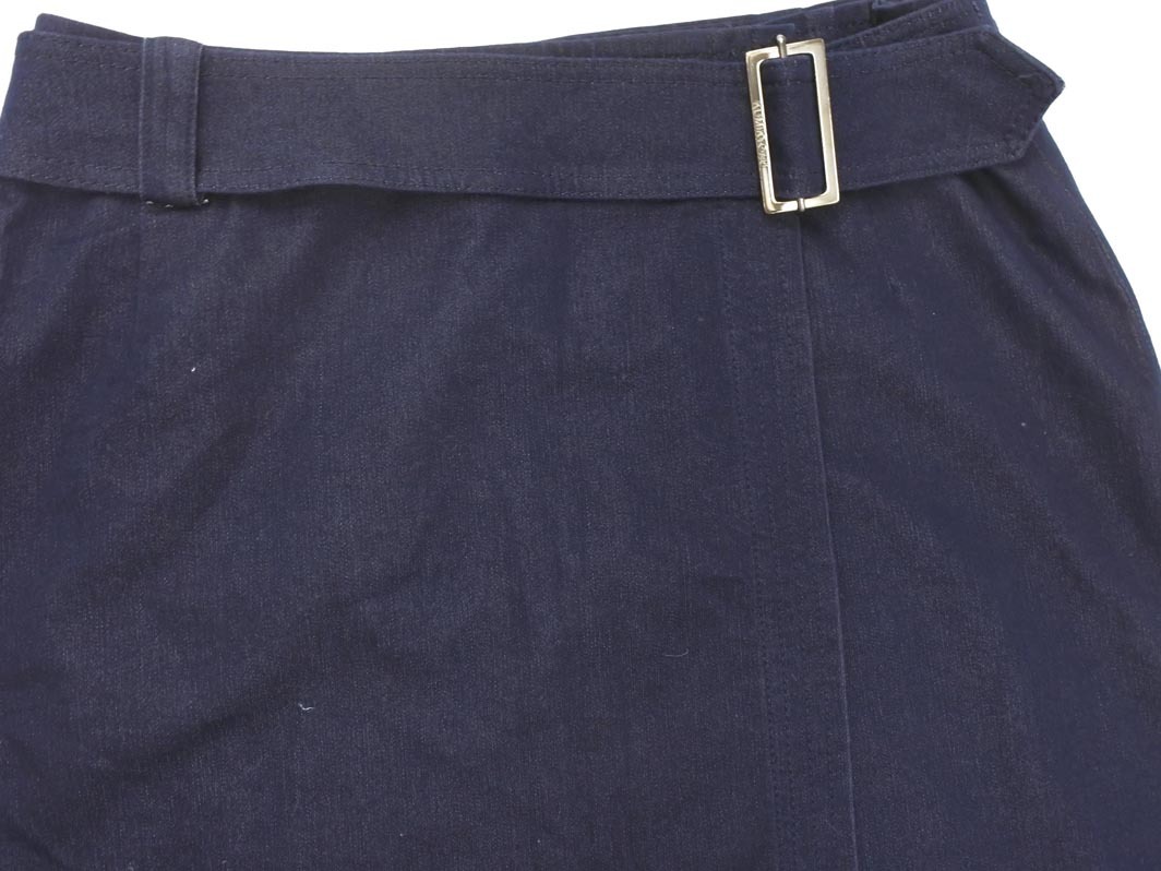 KUMIKYOKU 組曲 巻き ラップ スカート size1/紺 ■■ ☆ fgb5 レディース