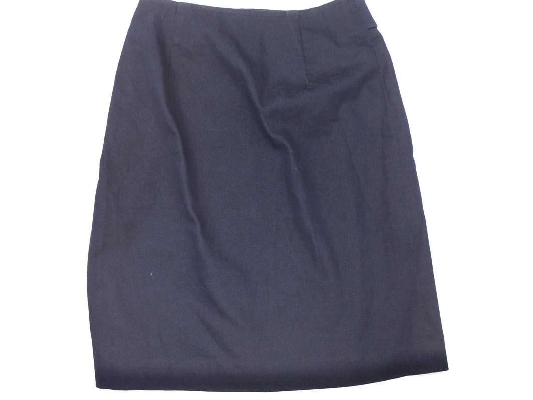 KUMIKYOKU 組曲 巻き ラップ スカート size1/紺 ■■ ☆ fgb5 レディース