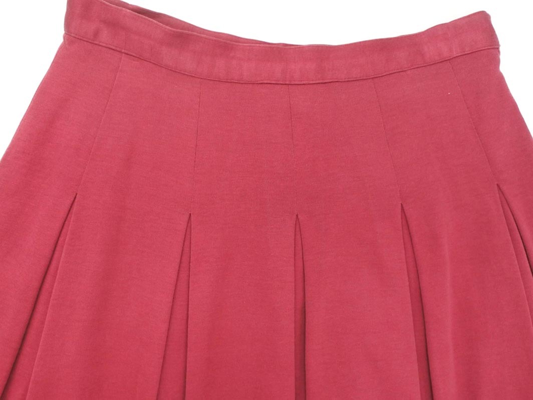 burberrys バーバリーズ タック スカート size9AB2/赤 ■◇ ☆ fgb5 レディース