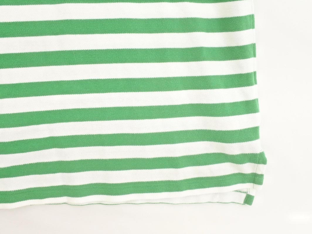 POLO RALPH LAUREN ポロ ラルフローレン カノコ ボーダー ポロシャツ size14-16（160ｃｍ）/白ｘ緑 ■◆ ☆ fgb5 子供服
