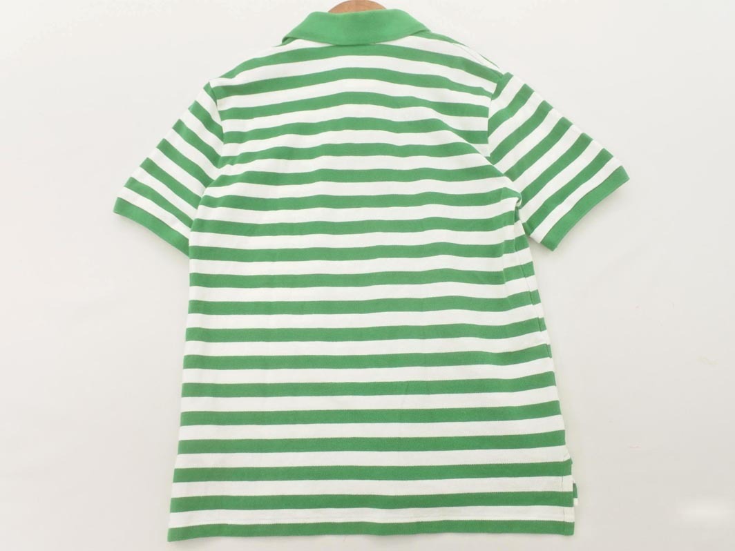 POLO RALPH LAUREN ポロ ラルフローレン カノコ ボーダー ポロシャツ size14-16（160ｃｍ）/白ｘ緑 ■◆ ☆ fgb5 子供服