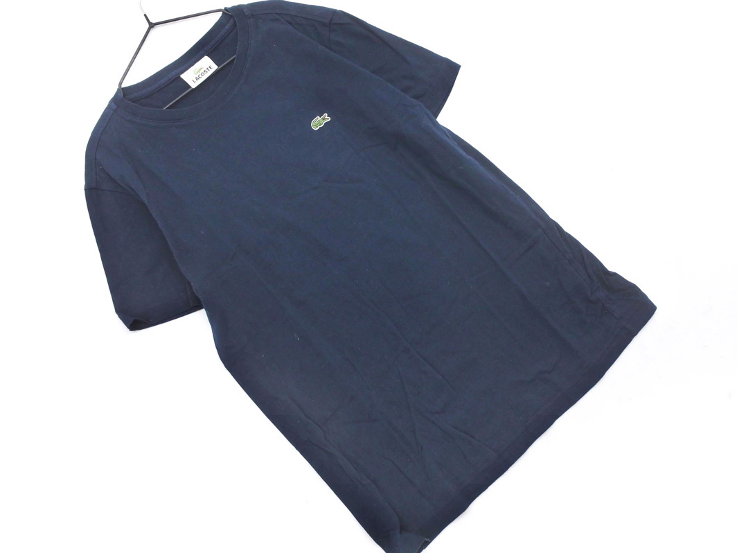 ネコポスOK LACOSTE ラコステ Tシャツ size2/紺 ■◆ ☆ fgb5 レディース