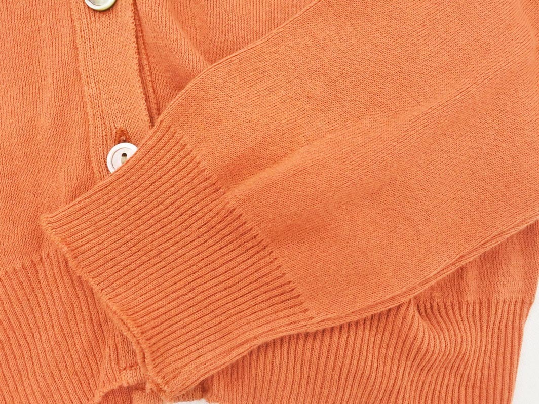 ネコポスOK MACPHEE マカフィー トゥモローランド Vネック カーディガン size1/オレンジ ■◇ ☆ fgb8 レディース_画像3