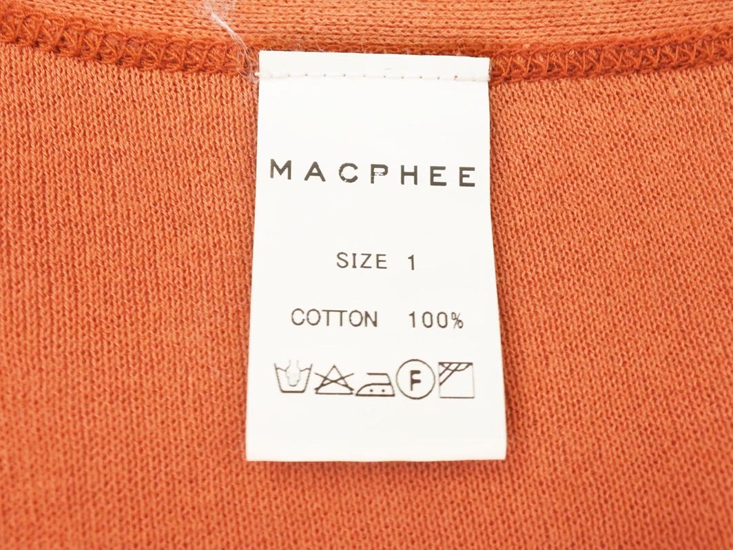 ネコポスOK MACPHEE マカフィー トゥモローランド Vネック カーディガン size1/オレンジ ■◇ ☆ fgb8 レディース_画像5