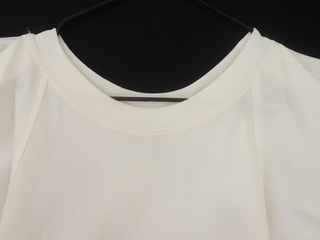 ネコポスOK グリーンレーベルリラクシング ユナイテッドアローズ ボリュームスリーブ Tシャツ 白 ■◆ ☆ fgb8 レディース_画像4