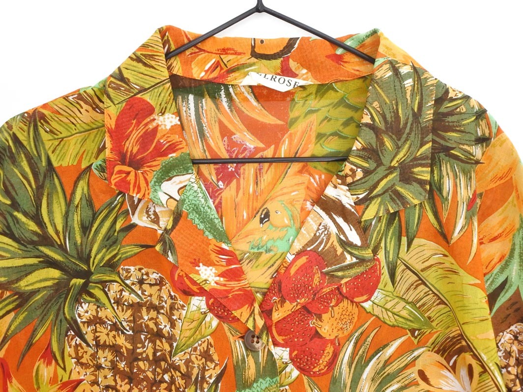 ネコポスOK MELROSE メルローズ 総柄 パイナップル ジャケット カラフル ■◇ ☆ fgc1 レディース_画像4