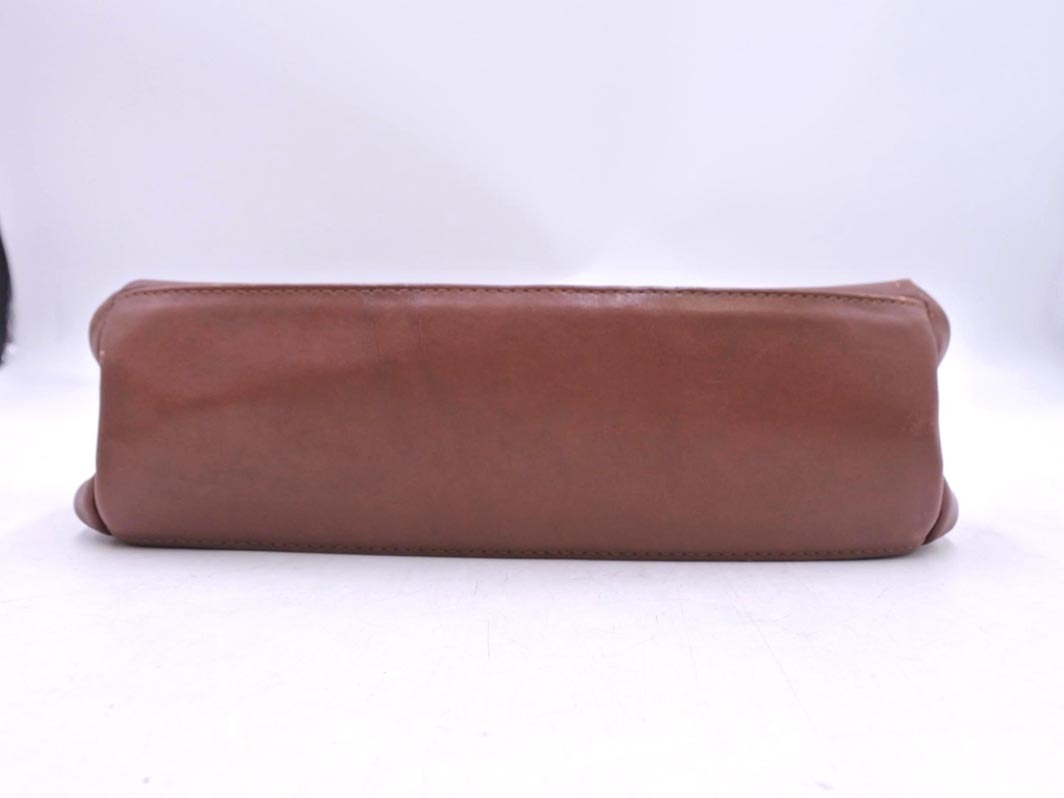 DAKS ダックス レザー ショルダー バッグ 茶 ■■ ☆ fgc1 レディース_画像4