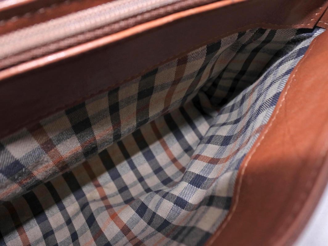 DAKS ダックス レザー ショルダー バッグ 茶 ■■ ☆ fgc1 レディース_画像8