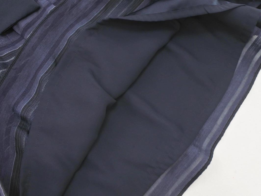 NATURAL BEAUTY ナチュラルビューティー ウエスト リボン ボーダー スカート size36/紺 ■◆ ☆ fgc1 レディース_画像3