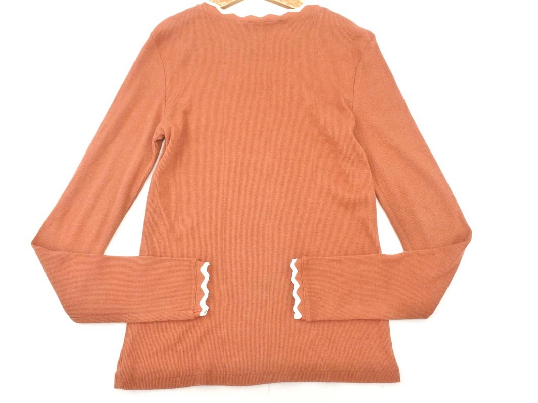 ネコポスOK ZARA ザラ リブ ニット セーター sizeS/茶 ■◇ ☆ fgc3 レディース