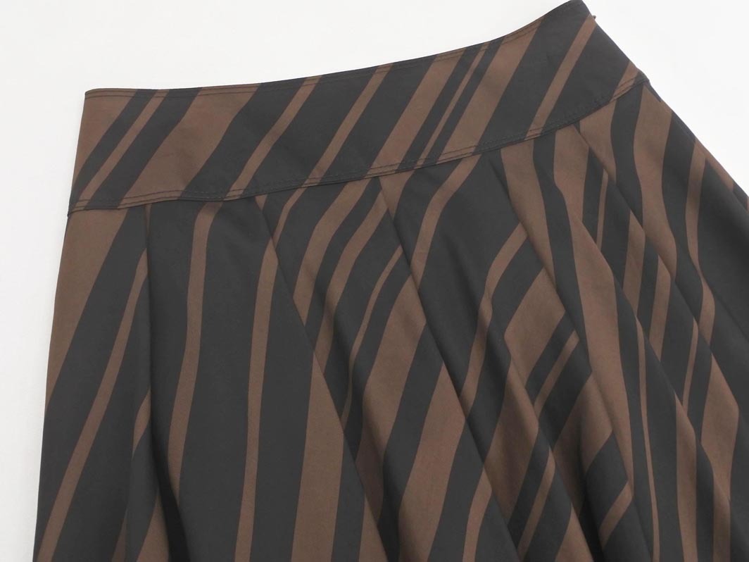 ネコポスOK BURBERRY バーバリー BLACK LABEL ブラックレーベル フレア スカート size38/茶ｘ黒 ■◇ ☆ fgc3 レディース