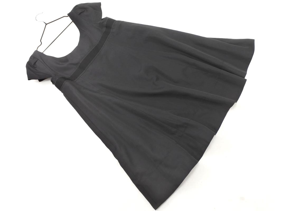 ネコポスOK JILLSTUART ジルスチュアート リボン チュニック ワンピース sizeS/黒 ■◆ ☆ fgc3 レディース
