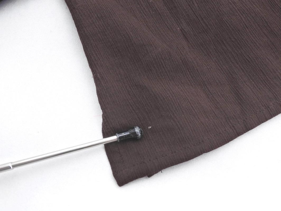 ネコポスOK agnes b アニエスベー フリル ブラウス シャツ size36/茶 ■◇ ☆ fgc3 レディース_画像4