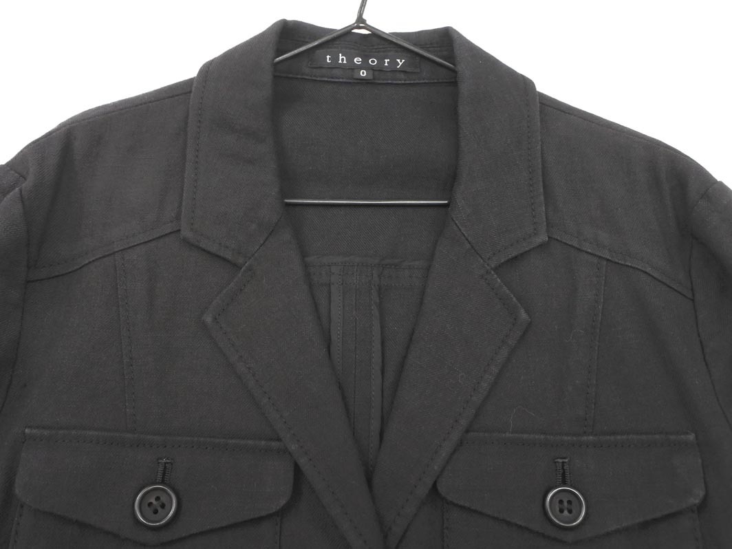 theory теория linen. жакет size0/ чёрный #* * fgc3 женский