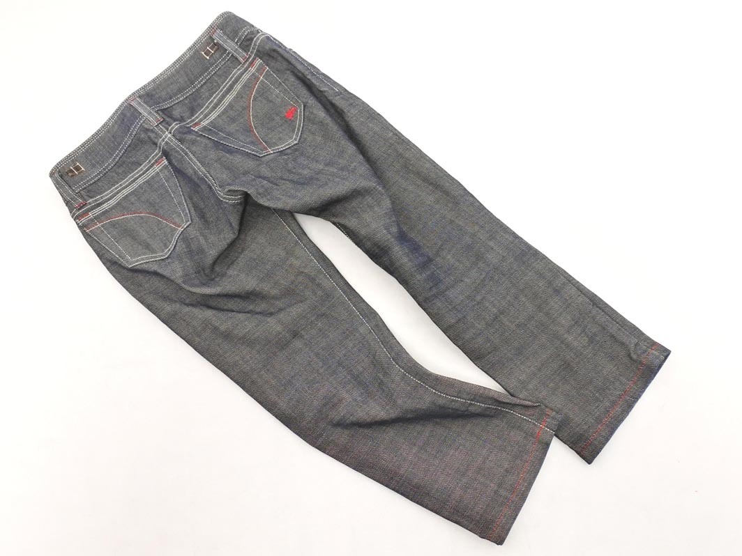 BURBERRY バーバリー BLUE LABEL ブルーレーベル ボタンフライ クロップド デニムパンツ size24/濃紺 ■◇ ☆ fgc4 レディース