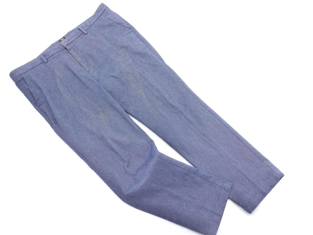 HUGO BOSS ヒューゴ?ボス スリムフィット ストレッチ パンツ size56/紺 ■■ ☆ fgc4 メンズ