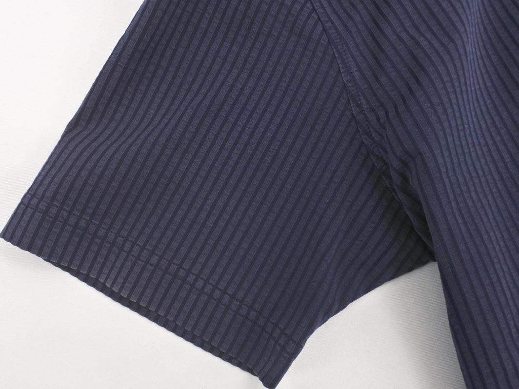  кошка pohs OK PAUL STUART paul (pole) Stuart полоса карман рубашка sizeM/ темно-синий #* * fgc5 мужской 