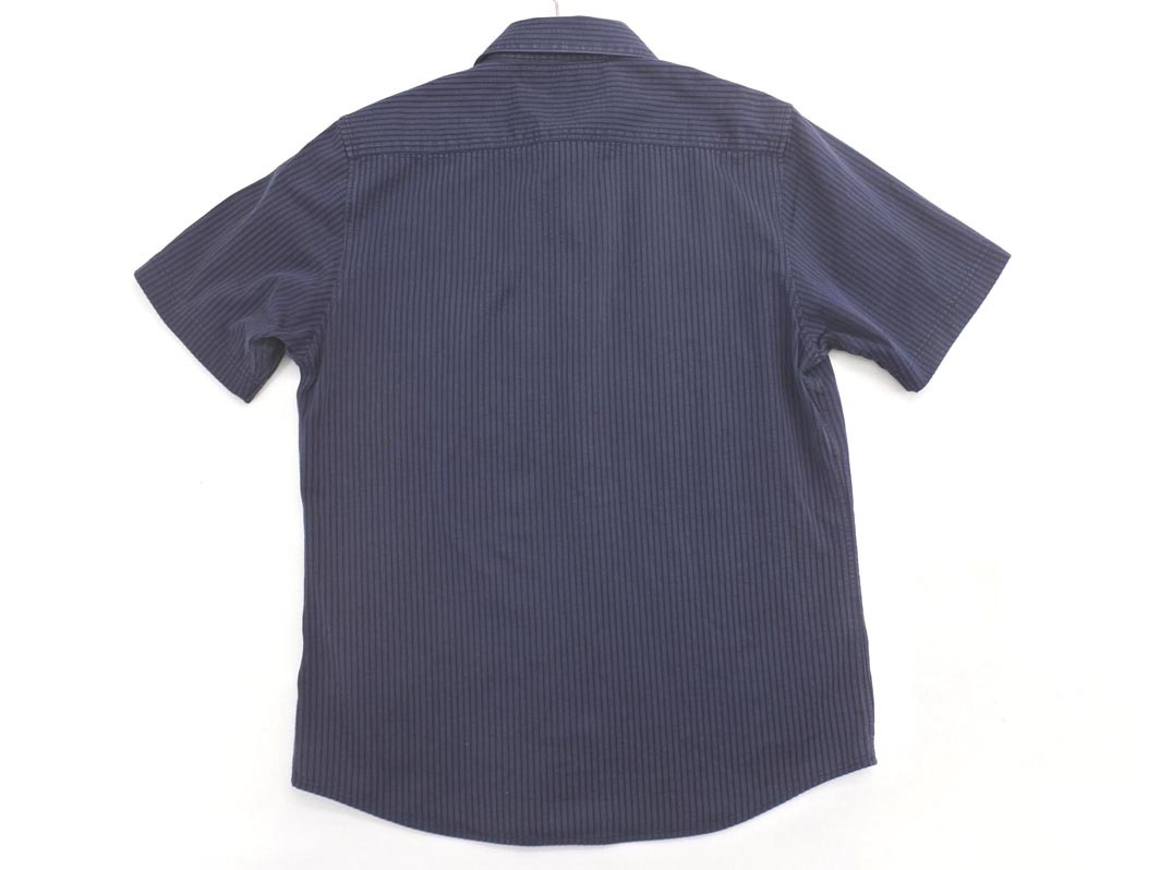  кошка pohs OK PAUL STUART paul (pole) Stuart полоса карман рубашка sizeM/ темно-синий #* * fgc5 мужской 