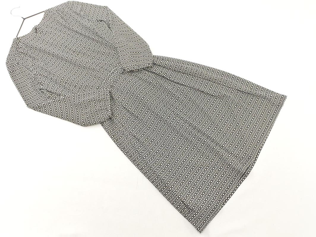 PAUL STUART paul (pole) Stuart геометрический рисунок A линия One-piece size6/ белый x чёрный #* * fgc4 женский 