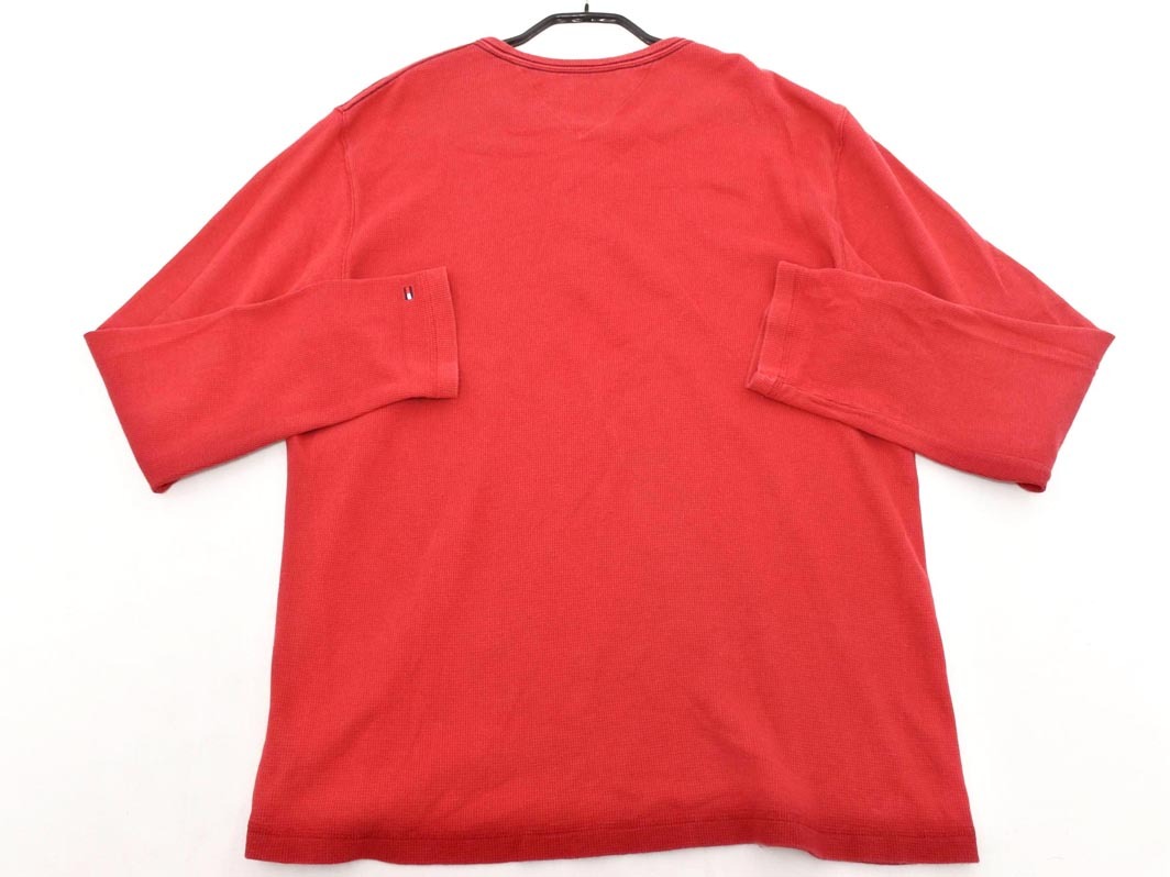 TOMMY HILFIGER トミーヒルフィガー ワッフル ハーフボタン カットソー sizeXL/赤 ■◇ ☆ fgc4 メンズ_画像5