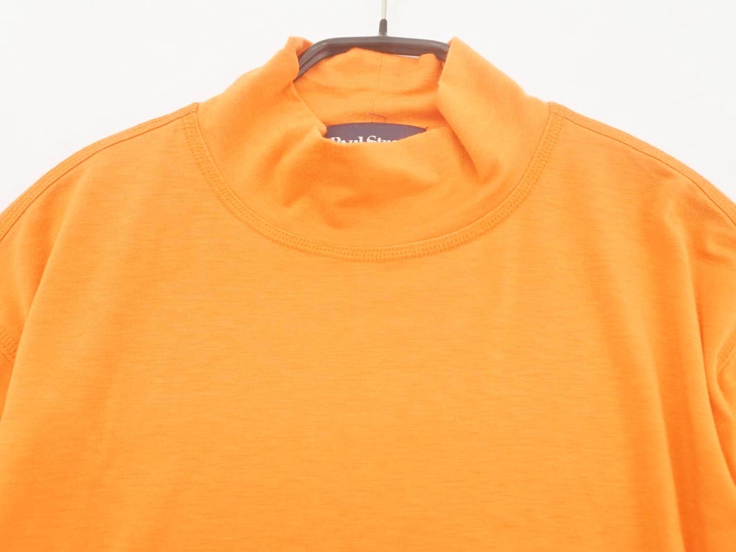 PAUL STUART paul (pole) Stuart SPORT Golf с высоким воротником принт cut and sewn sizeL/ orange #* * fgc4 мужской 