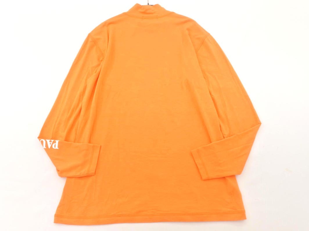 PAUL STUART paul (pole) Stuart SPORT Golf с высоким воротником принт cut and sewn sizeL/ orange #* * fgc4 мужской 