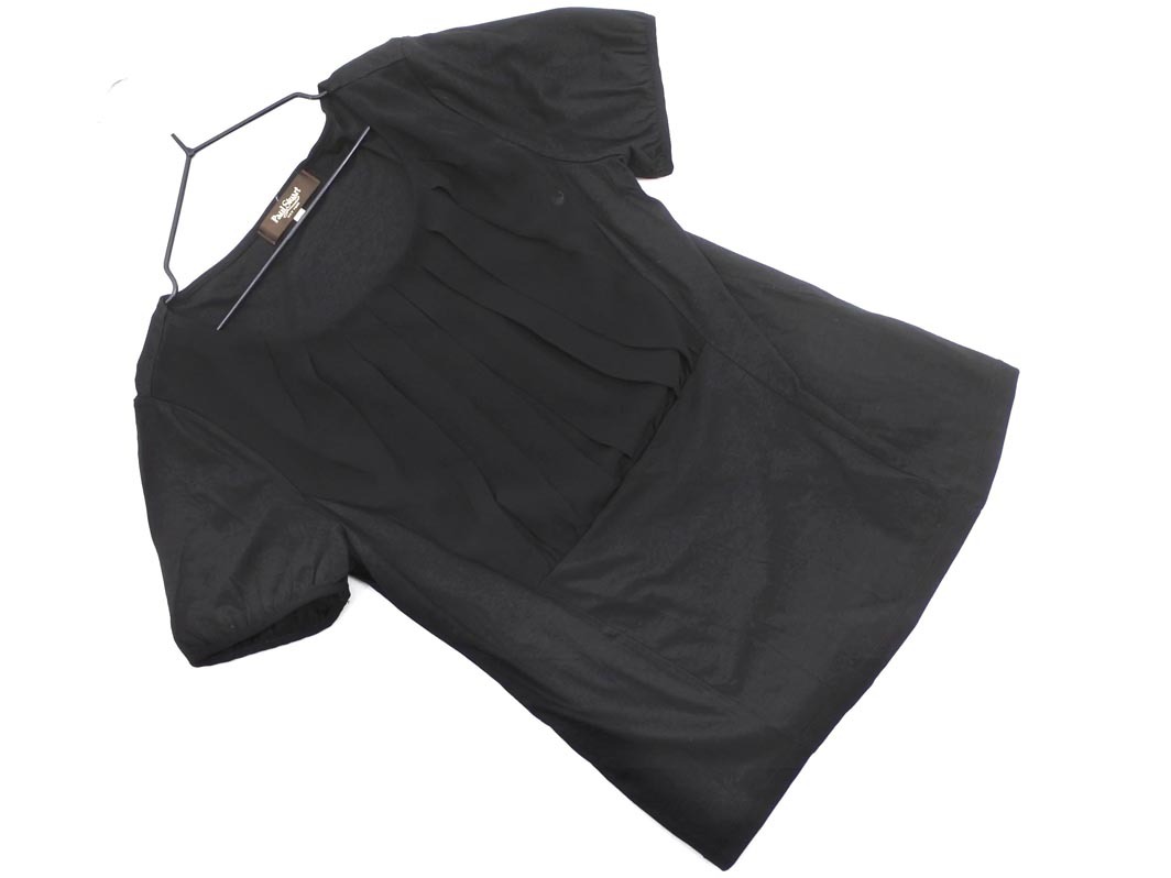  кошка pohs OK PAUL STUART paul (pole) Stuart tuck cut and sewn size6/ чёрный #* * fgc5 женский 