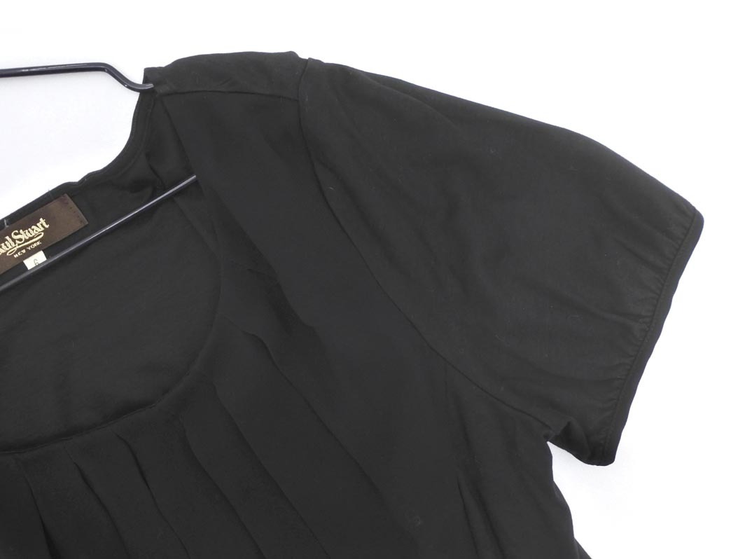  кошка pohs OK PAUL STUART paul (pole) Stuart tuck cut and sewn size6/ чёрный #* * fgc5 женский 