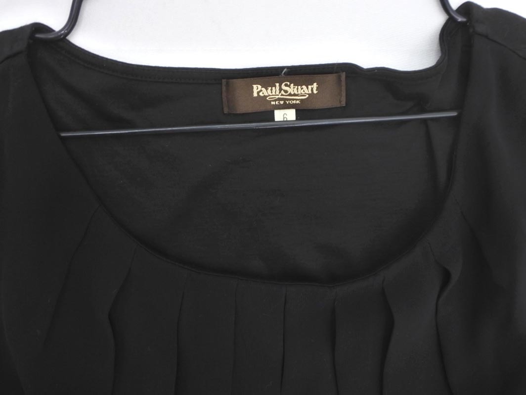  кошка pohs OK PAUL STUART paul (pole) Stuart tuck cut and sewn size6/ чёрный #* * fgc5 женский 