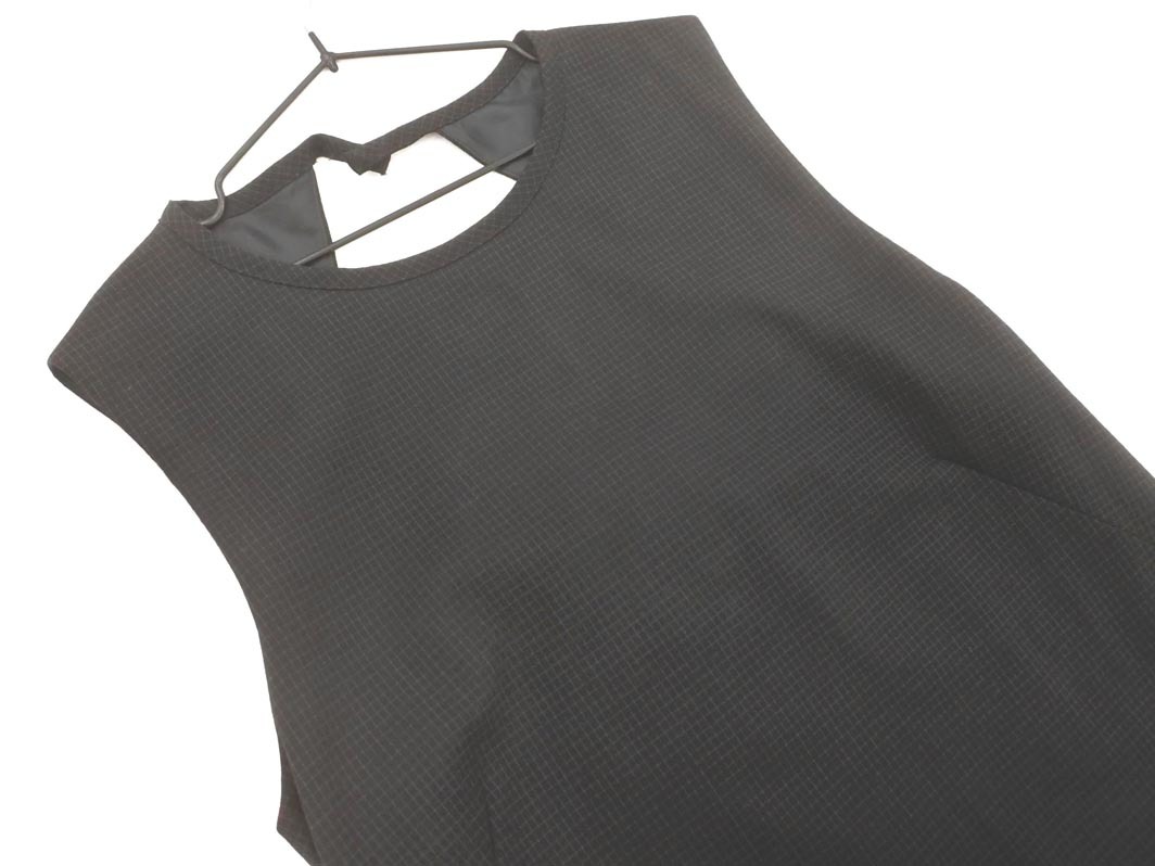 ネコポスOK 美品 PeytonPlace ペイトンプレイス バックオープン ノースリーブ ワンピース size9/黒 ■◆ ☆ fgc8 レディース