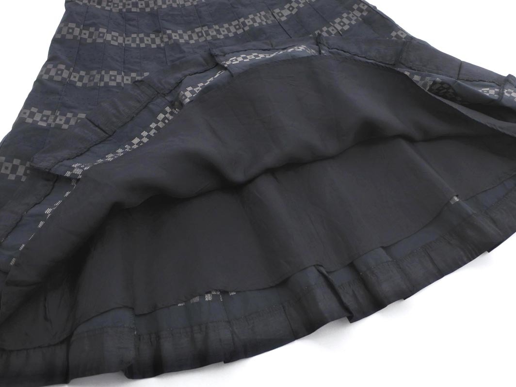 COMME CA DU MODE コム サ デ モード フレア スカート size7/黒 ■◇ ☆ fgc9 レディース