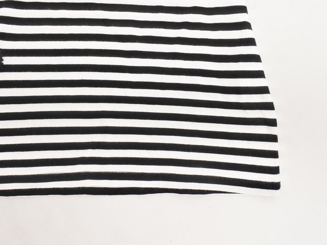 ネコポスOK ADAM ET ROPE’ アダムエロペ ボーダー カットソー sizeF/白ｘ黒 ■◆ ☆ fgc9 レディース_画像2