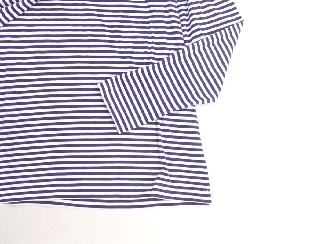 ネコポスOK IENA イエナ ボーダー カットソー 白ｘ紺 ■◇ ☆ fgc9 レディース_画像2