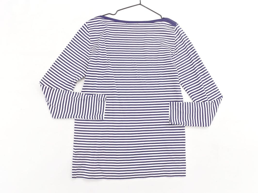 ネコポスOK IENA イエナ ボーダー カットソー 白ｘ紺 ■◇ ☆ fgc9 レディース_画像4