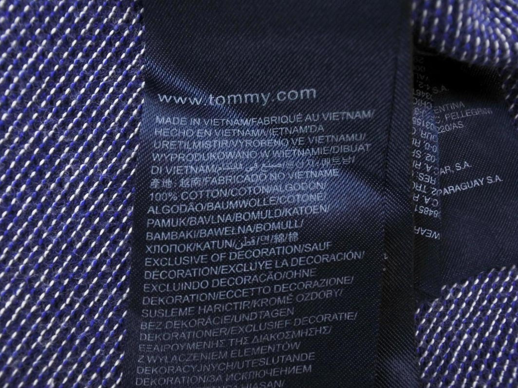 TOMMY HILFIGER トミーヒルフィガー ポロシャツ sizeL/青 ■◆ ☆ fgc8 メンズ_画像5