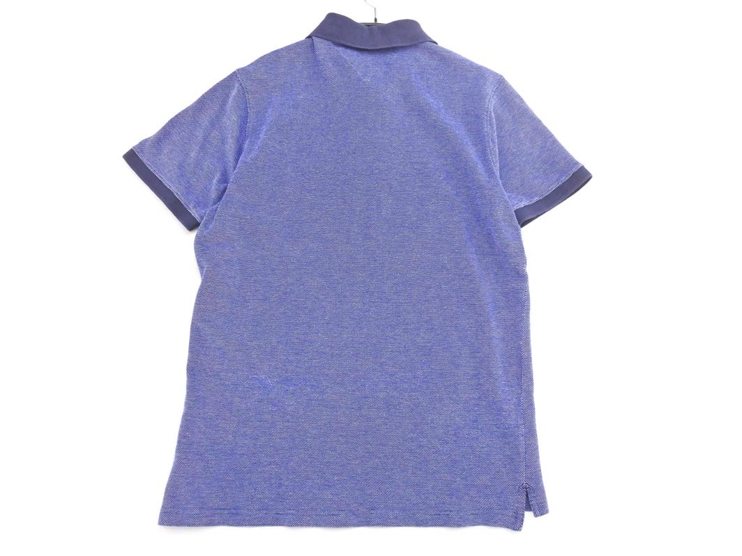 TOMMY HILFIGER トミーヒルフィガー ポロシャツ sizeL/青 ■◆ ☆ fgc8 メンズ_画像7