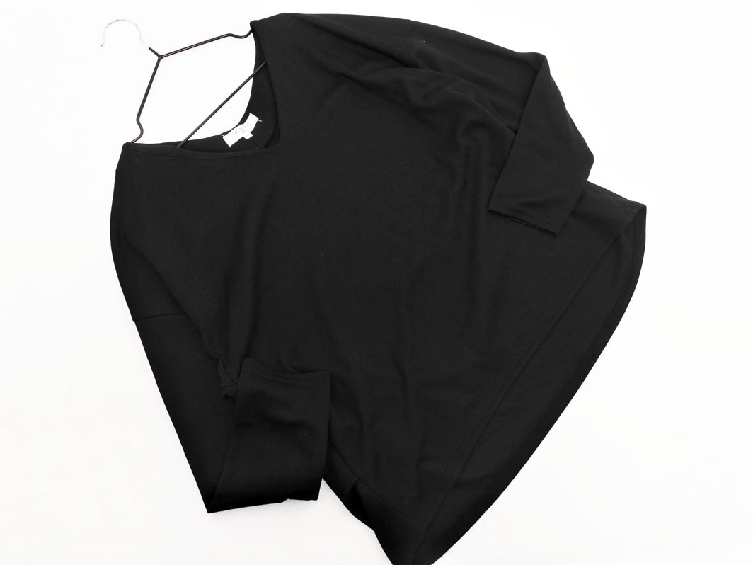 ネコポスOK NATURAL BEAUTY BASIC ナチュラルビューティーベーシック Vネック カットソー sizeM/黒 ■◇ ☆ fgd0 レディース_画像1