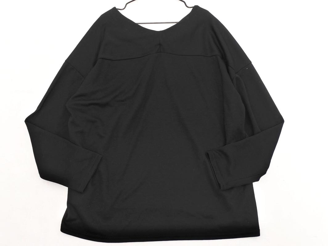 ネコポスOK NATURAL BEAUTY BASIC ナチュラルビューティーベーシック Vネック カットソー sizeM/黒 ■◇ ☆ fgd0 レディース_画像4