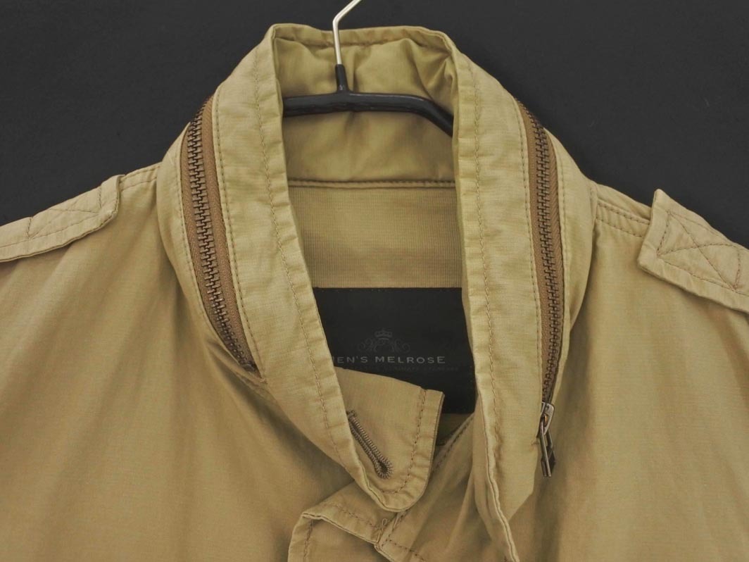 MEN’S MELROSE メンズメルローズ フード収納 スタンドカラー ジャケット size3/ベージュ ■◇ ☆ fgd0 メンズ_画像2