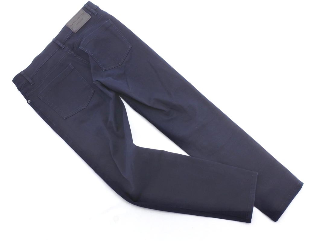 MACKINTOSH マッキントッシュ ストレッチ テーパード パンツ size40/紺 ■■ ☆ fgc9 レディース_画像4