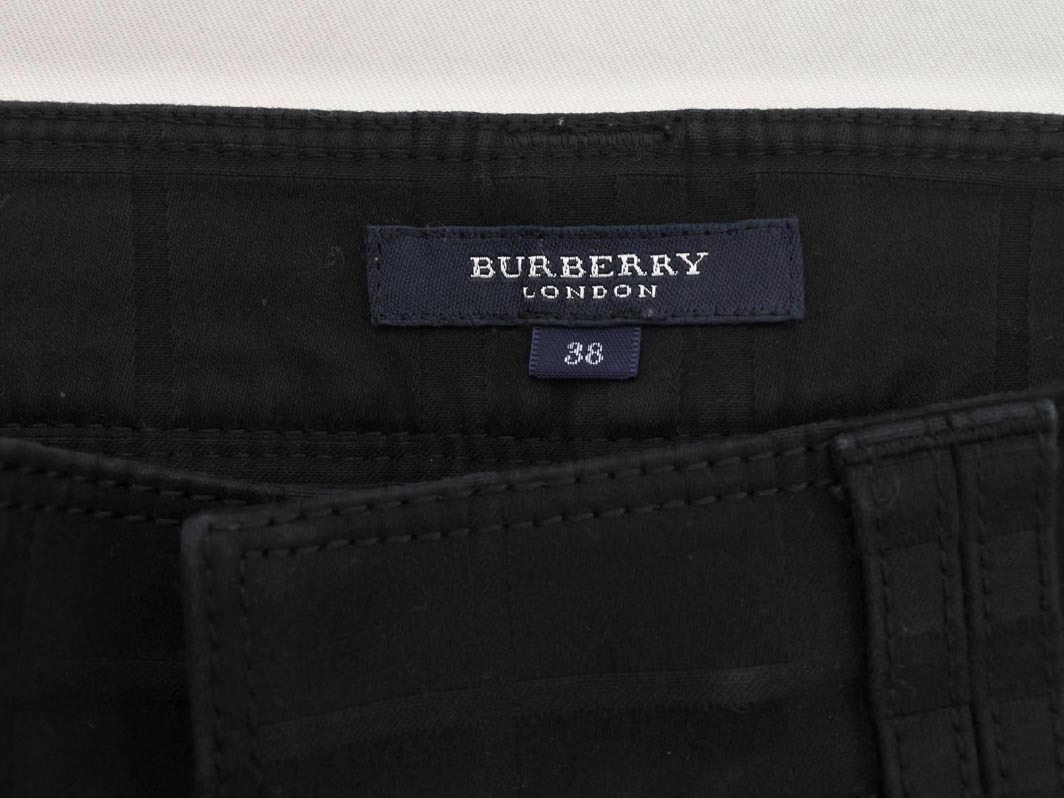 BURBERRY バーバリー チェック パンツ size38/黒 ■■ ☆ fgd0 レディース