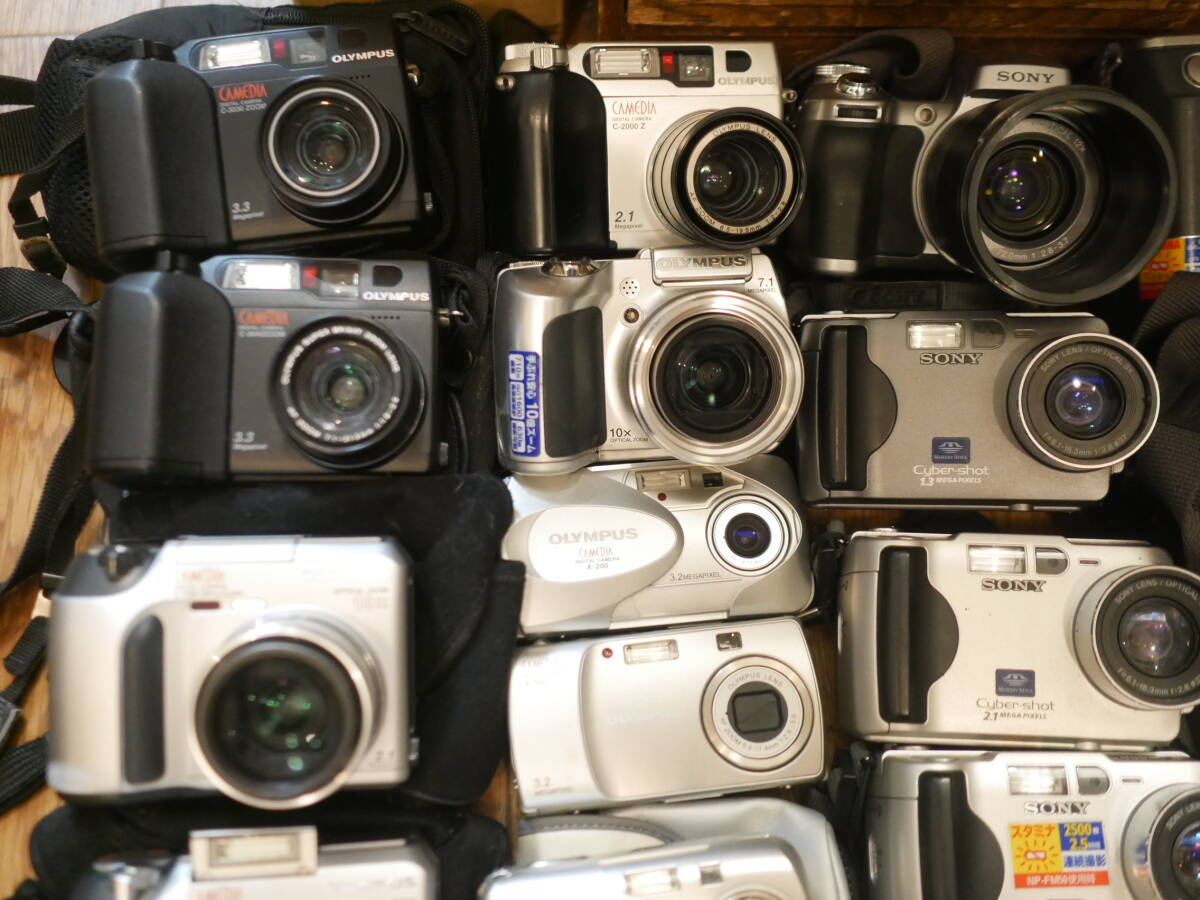 デジカメ ⭐️ジャンク品⭐️Nikon 、SONY、OLYMPUS 他4点セット ◇コンパクトデジタルカメラ 計88点まとめて!現状・ジャンク品