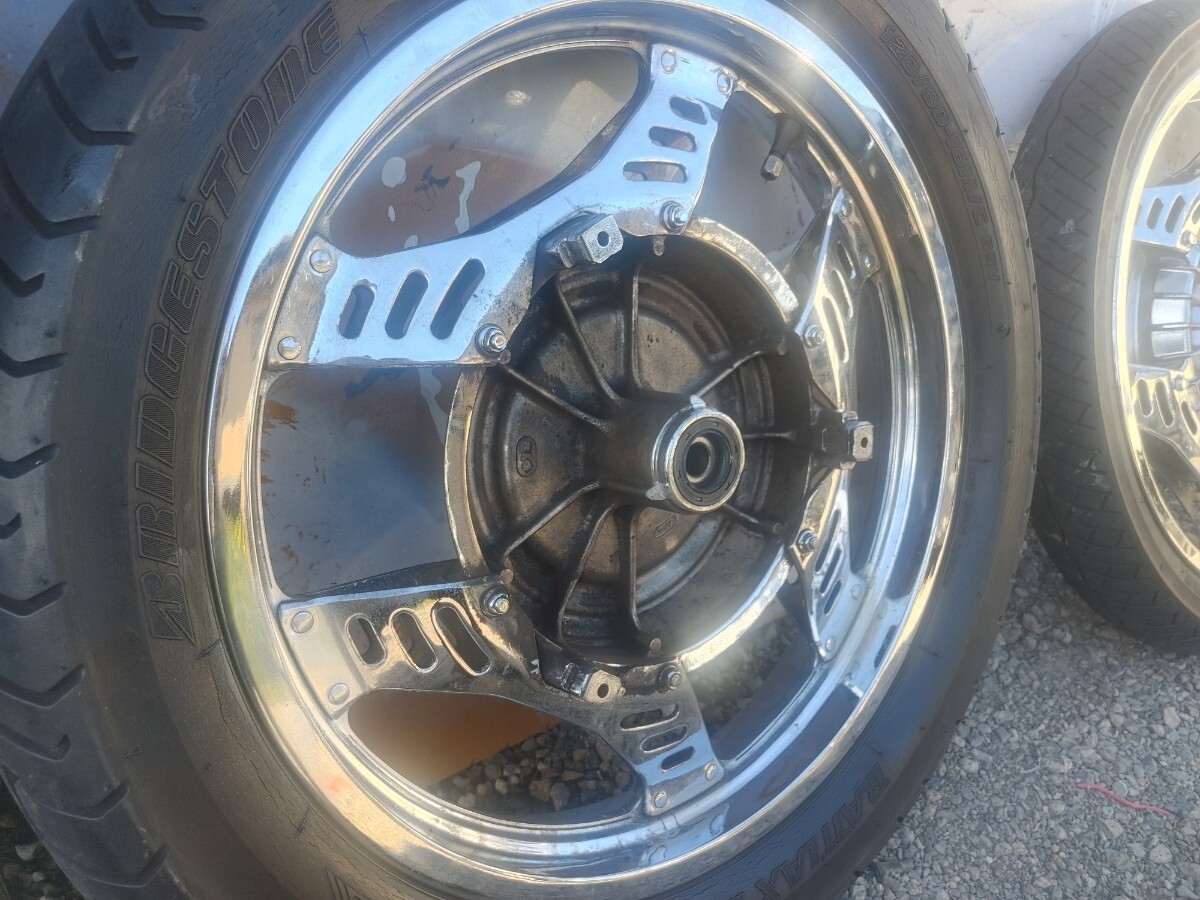 cbx400f メッキホイール 前後セット CBX400F メッキホイール前後セット ホンダ純正 当時物(セット