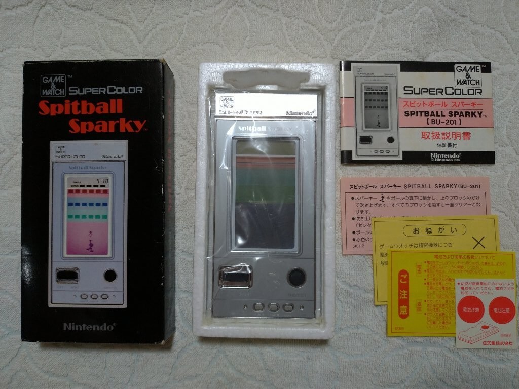 (動作確認済み・説明有り)Nintendo任天堂ゲームウォッチスピットボール 美品】任天堂ゲームウォッチ スピットボールスパーキー 箱説付