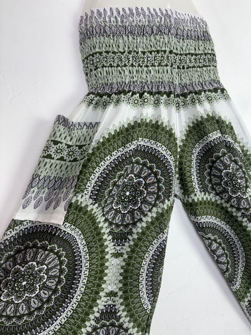 [ новый товар ] Thai брюки Aladdin брюки шаровары для мужчин и женщин искусственный шелк йога массаж пижама лето R рисунок хаки Y663