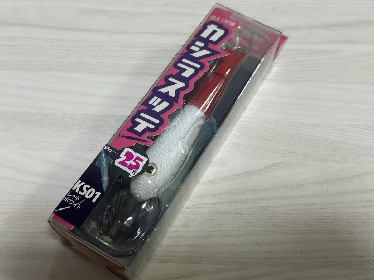 g ■■ 新品　カシラスッテ 25号　94g【レッドホワイト】フィッシュリーグ　Fish League ■■ TU.07_画像1