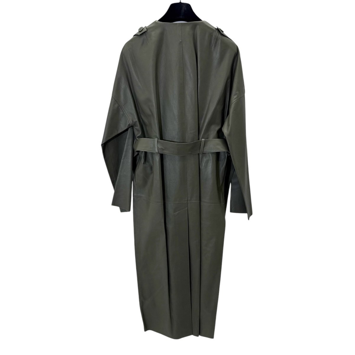 【新品・定価275,000円】INES&MARECHAL シープスキンノーカラーコート size34 イネスエマレシャル イネス＆マーシャル レザーコート_画像3