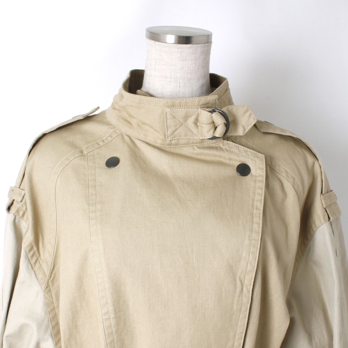 22ss【タグ付き・新品・定価99,000円】ISABEL MARANT ETOILE KELLY ショートトレンチコート size36 22PVE1726 イザベルマランエトワール_画像6