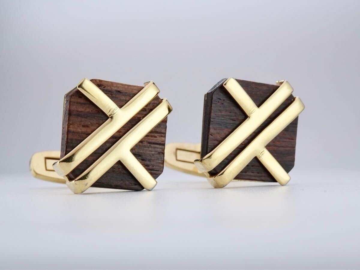 カフスレディース イヴサンローラン Yves Saint Laurent WOOD カフス カフリンクス イヴサンローラン