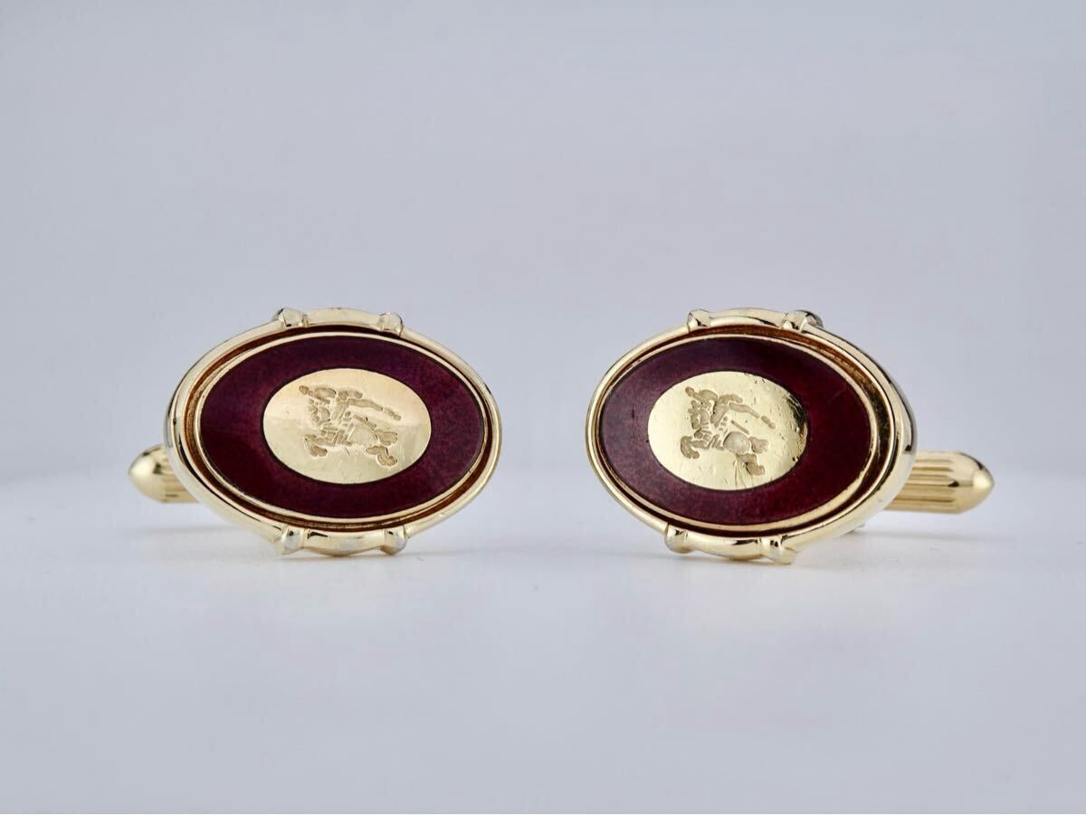 【未使用・箱付き】バーバリー エナメル カフス カフリンクス BURBERRY カフス カフリンクス バーバリー cufflinks 7-7-423